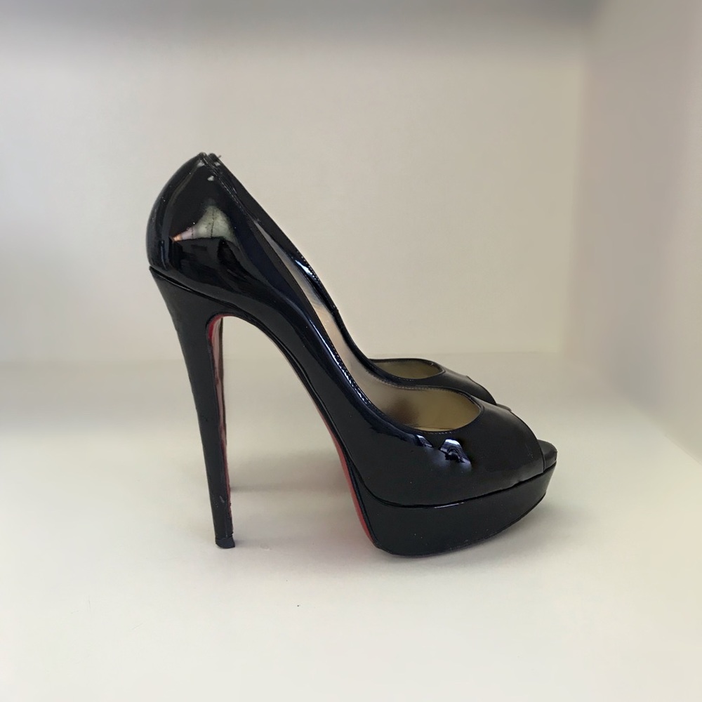 Christian Louboutin lady Peep black patent size 40